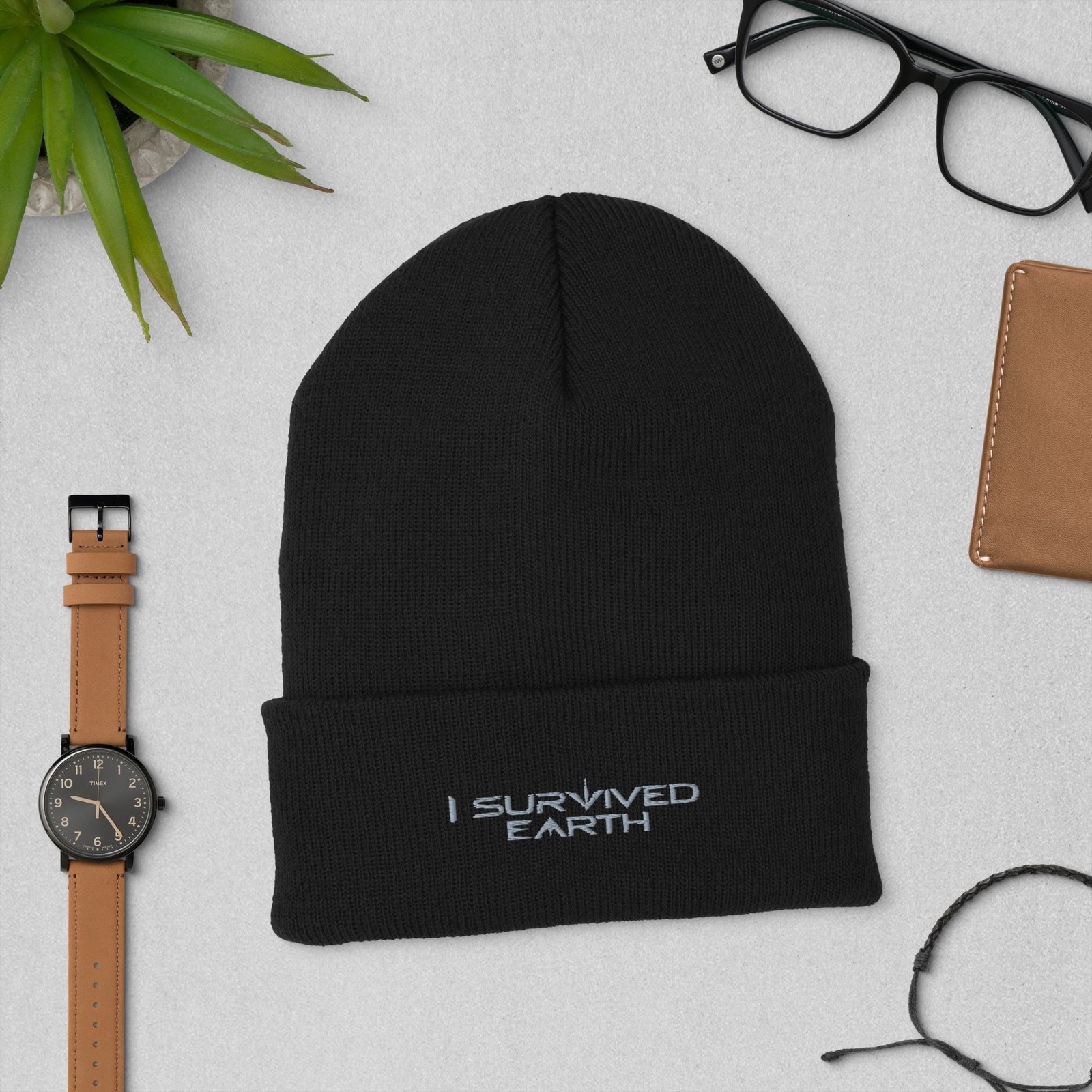 I Survived Earth - Cuffed Beanie - Image 3