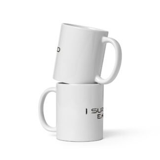 I Survived Earth - White glossy mug
